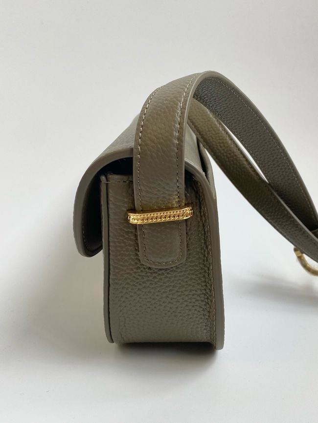 Small Dior Medaillon Flap Bag Grained Calfskin M3919Q Khaki Small Dior Medaillon Flap Bag Grained Calfskin M3919Q Khaki