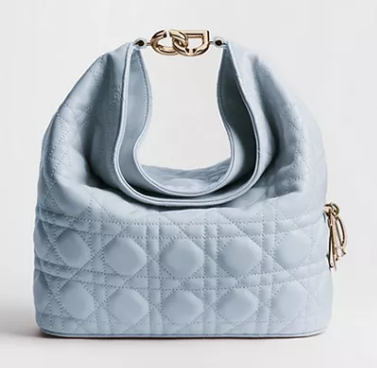 Small Dior Toujours Hobo Bag Ice Blue Cannage Lambskin M2867O
