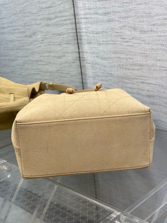 Dior Suede Calfskin Medium Tote Bag 67534 Apricot