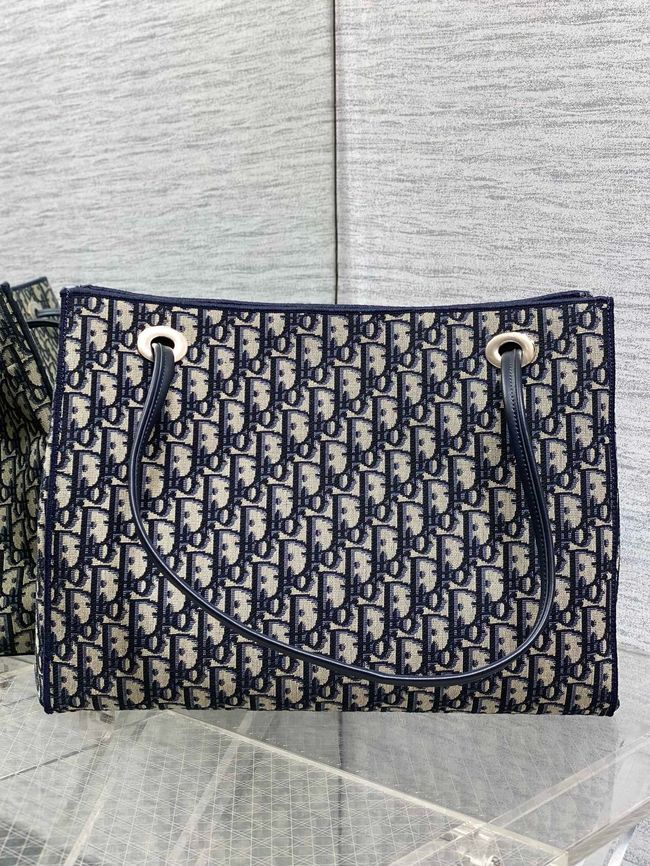 Medium Dior Promenade Shopping Bag Blue Dior Oblique Jacquard M1409O Medium Dior Promenade Shopping Bag Blue Dior Oblique Jacquard M1409O