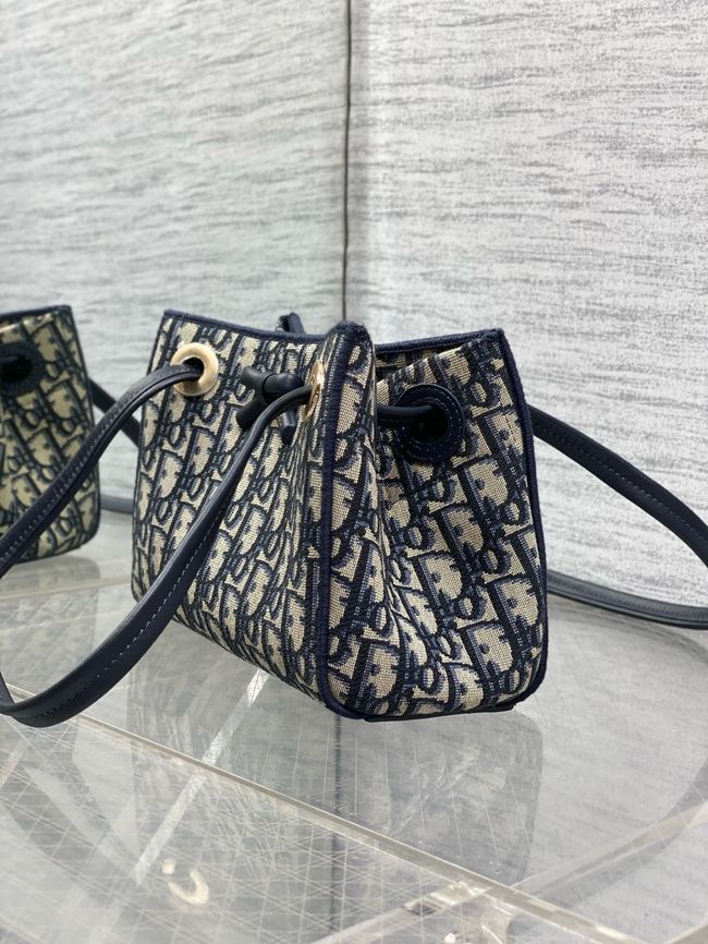 Small Dior Promenade Shopping Bag Blue Dior Oblique Jacquard M1410OT Small Dior Promenade Shopping Bag Blue Dior Oblique Jacquard M1410OT