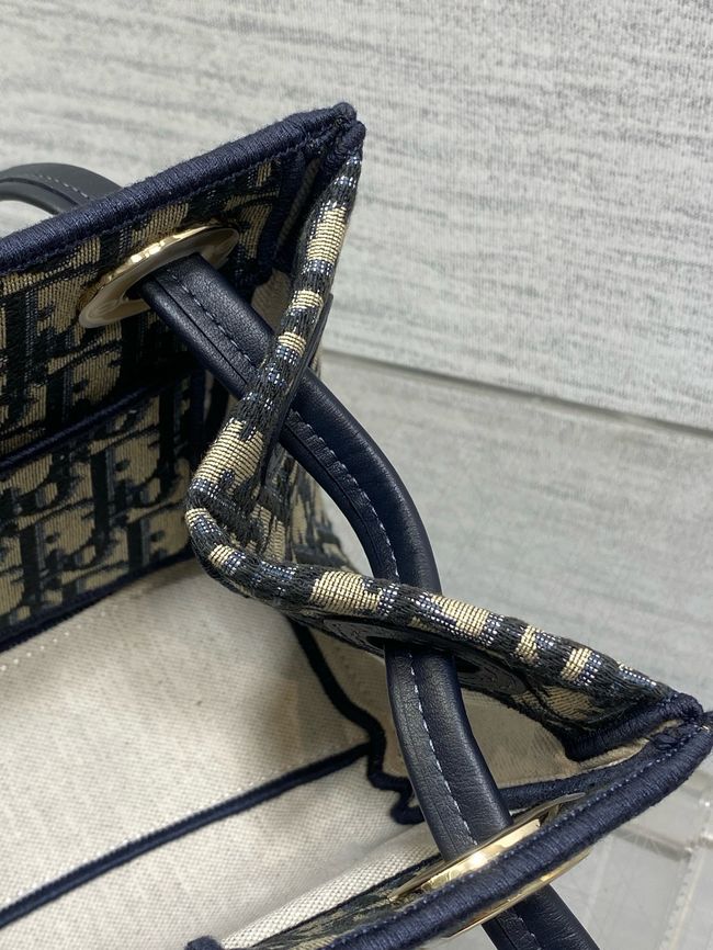 Small Dior Promenade Shopping Bag Blue Dior Oblique Jacquard M1410OT Small Dior Promenade Shopping Bag Blue Dior Oblique Jacquard M1410OT