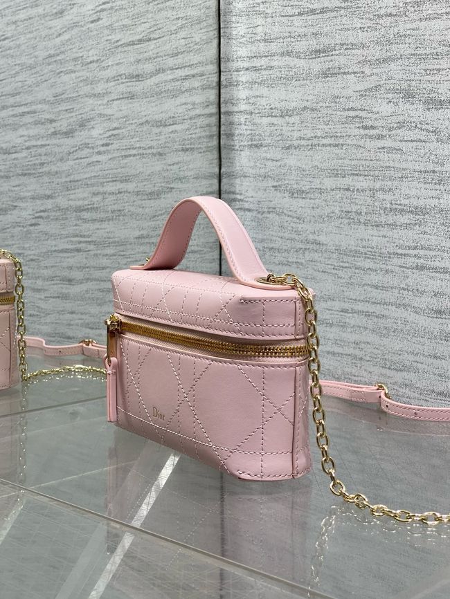 Dior Trianon Soft Vanity Mini Bag Flat Macrocannage Lambskin S4613OS Soupir Pink Dior Trianon Soft Vanity Mini Bag Flat Macrocannage Lambskin S4613OS Soupir Pink