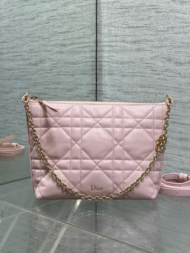 Diorling Mini Bag Macrocannage Lambskin S2613OU Soupir Pink
