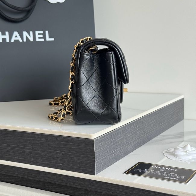 Chanel SMALL FLAP BAG sheepskin AS1787 black Chanel SMALL FLAP BAG sheepskin AS1787 black