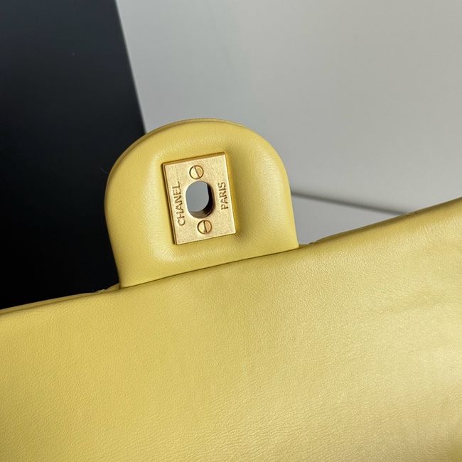 Chanel SMALL FLAP BAG sheepskin AS1787 yellow