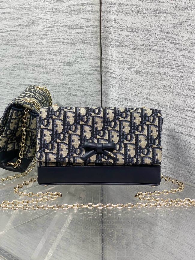 Dior Promenade Mini Bag with Chain S2514OU Blue Dior Promenade Mini Bag with Chain S2514OU Blue