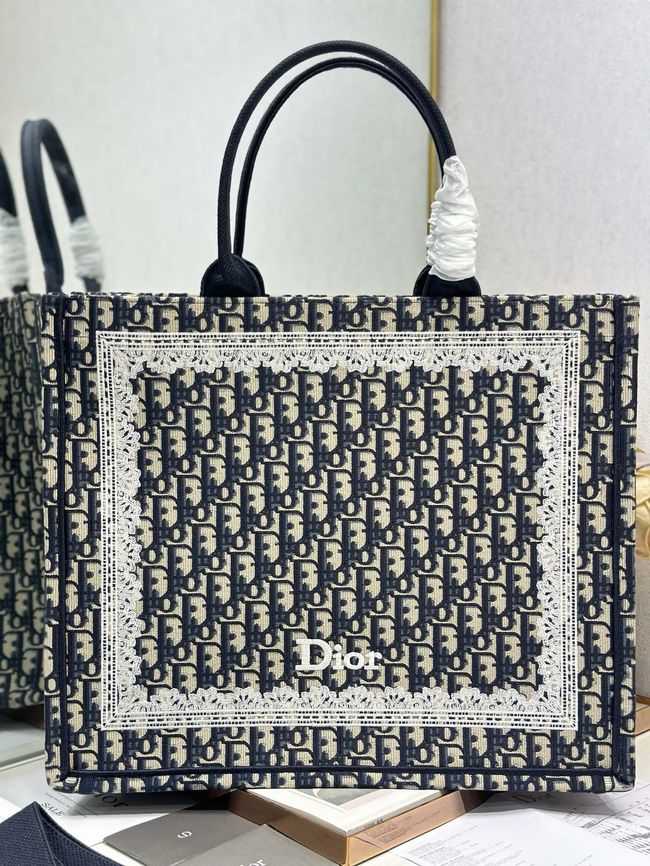 Large Dior Book Tote Cannage Embroidery M1349OEQ-3 Large Dior Book Tote Cannage Embroidery M1349OEQ-3