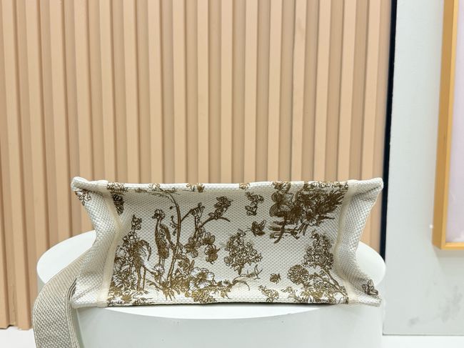 Small Dior Book Tote with Strap Embroidered M1404OE-1