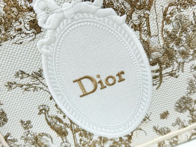 Small Dior Book Tote with Strap Embroidered M1404OE-1