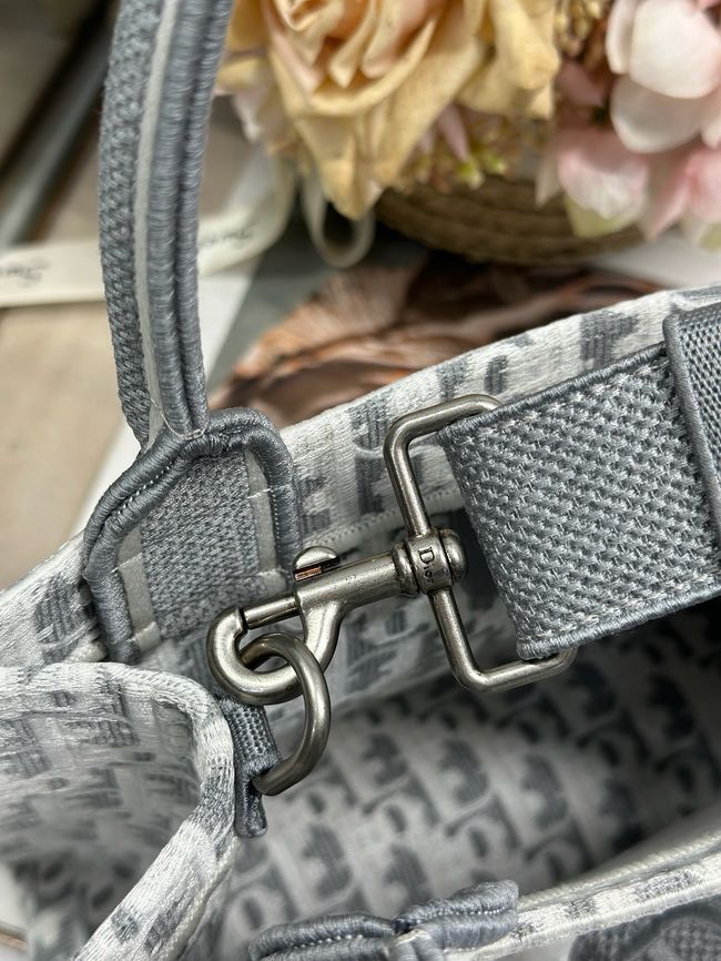 Small Dior Book Tote with Strap Embroidered M1404OE-3