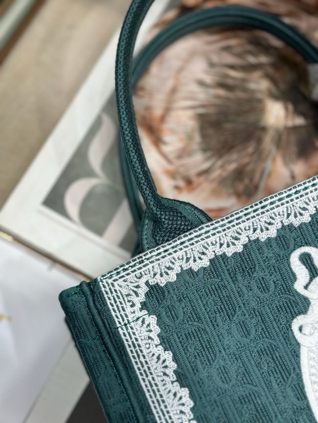 Small Dior Book Tote with Strap Embroidered M1404OE-4