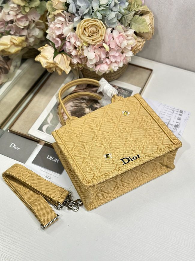 Small Dior Book Tote with Strap Embroidered M1404OE-6