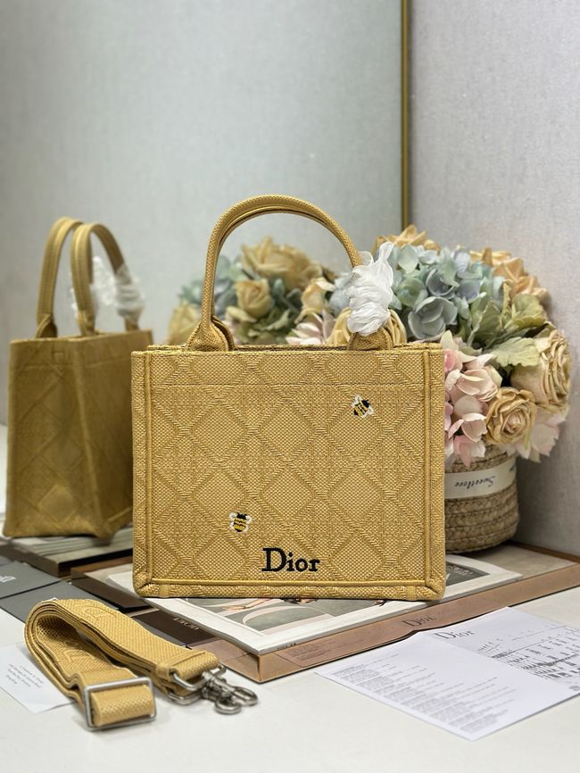 Small Dior Book Tote with Strap Embroidered M1404OE-6