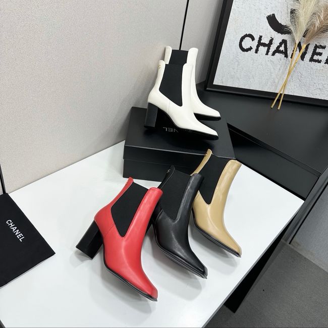Chanel Mid-Calf Boots Shiny Calfskin 64243-3