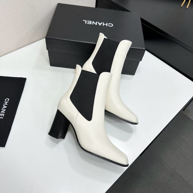 Chanel Mid-Calf Boots Shiny Calfskin 64243-8