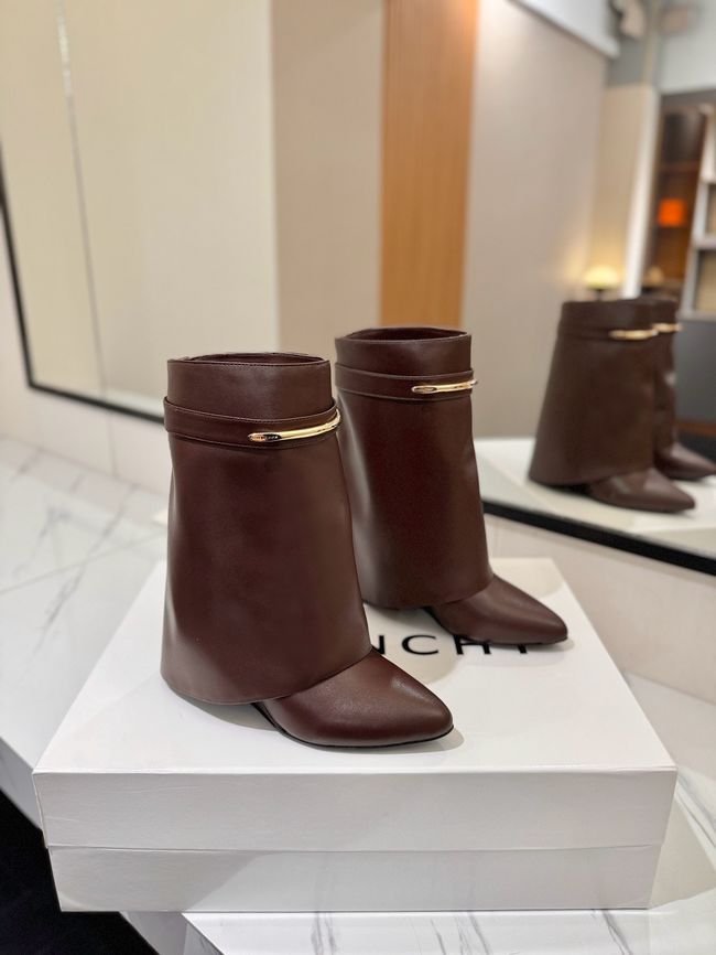 Givenchy Mid-Calf Boots Shiny Calfskin high heels 8.5CM 65260-1