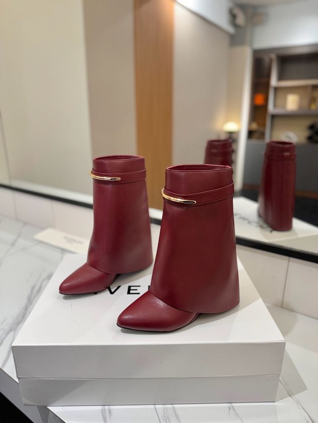 Givenchy Mid-Calf Boots Shiny Calfskin high heels 8.5CM 65260-4