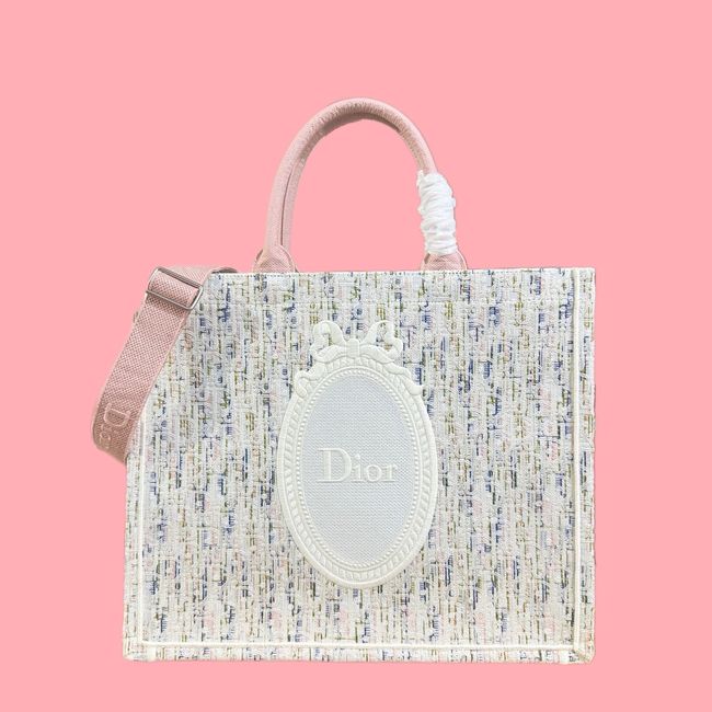 Large Dior Book Tote Cannage Embroidery M1349OEQ-13