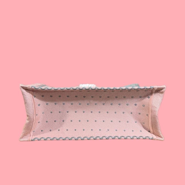 Medium Dior Book Tote with Strap Oblique Embroidery M1354PE-13 Medium Dior Book Tote with Strap Oblique Embroidery M1354PE-13
