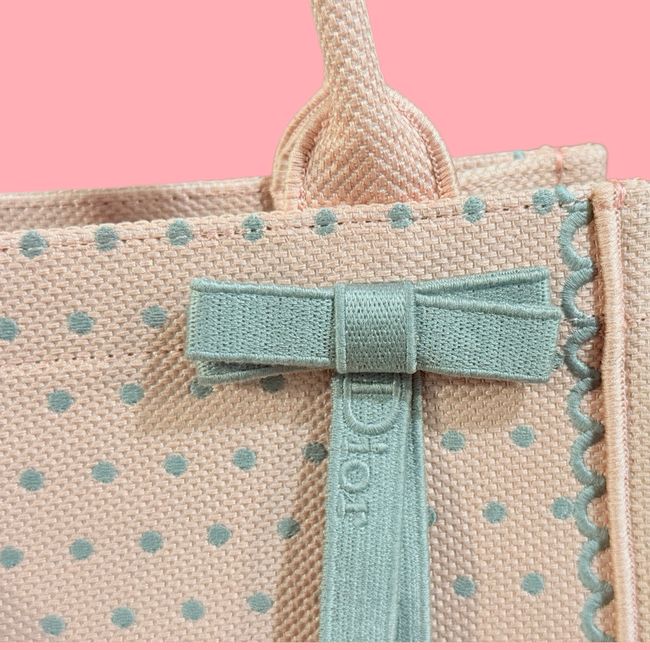 Small Dior Book Tote with Strap Embroidered M1404OE-11