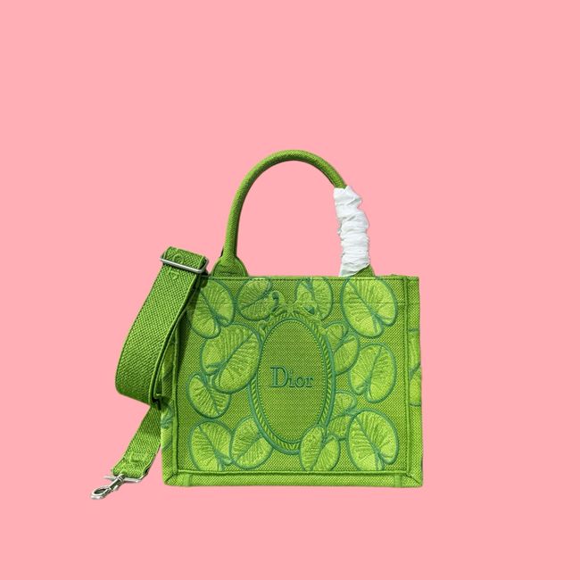 Small Dior Book Tote with Strap Embroidered M1404OE-13