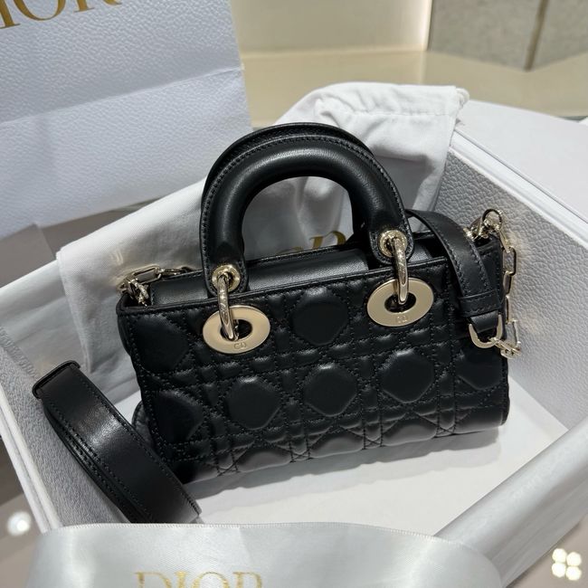 Dior Mini Lady D-Joy Bag Cannage Lambskin M0636O black Dior Mini Lady D-Joy Bag Cannage Lambskin M0636O black