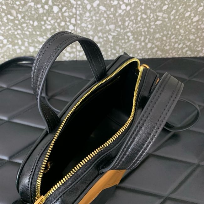 VALENTINO GARAVANI Loco Calf leather bag 0015 black&brown