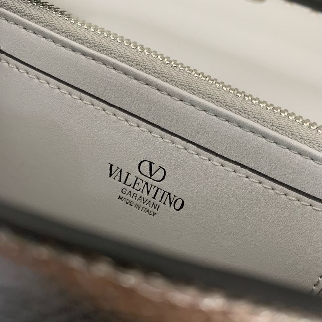 VALENTINO Rockstud calfskin chain bag SHI098 Silver VALENTINO Rockstud calfskin chain bag SHI098 Silver