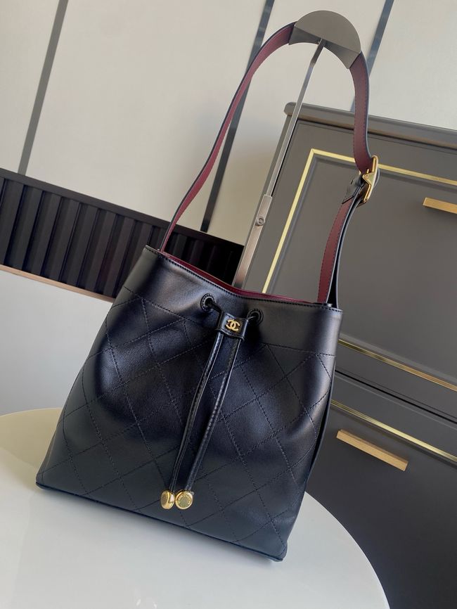 Chanel Calfskin Bucket Bag AS6584 black