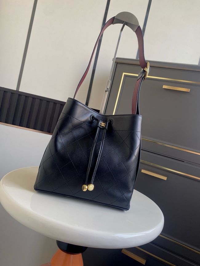 Chanel Calfskin Bucket Bag AS6584 black