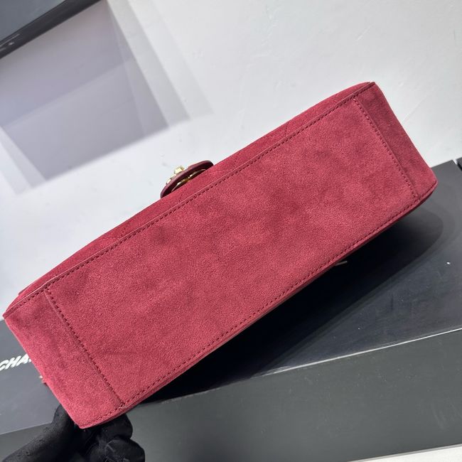 CHANEL Maxi Flap bag Suede Calfskin AS6231 Burgundy CHANEL Maxi Flap bag Suede Calfskin AS6231 Burgundy