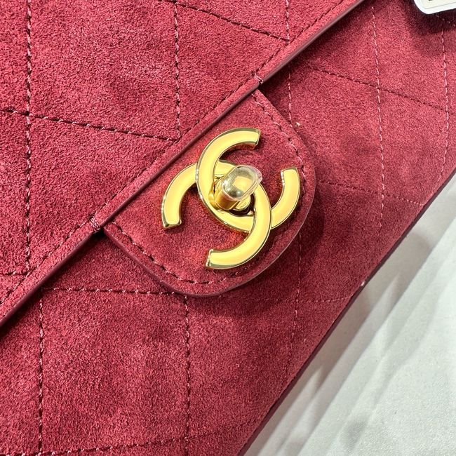 CHANEL Maxi Flap bag Suede Calfskin AS6231 Burgundy CHANEL Maxi Flap bag Suede Calfskin AS6231 Burgundy