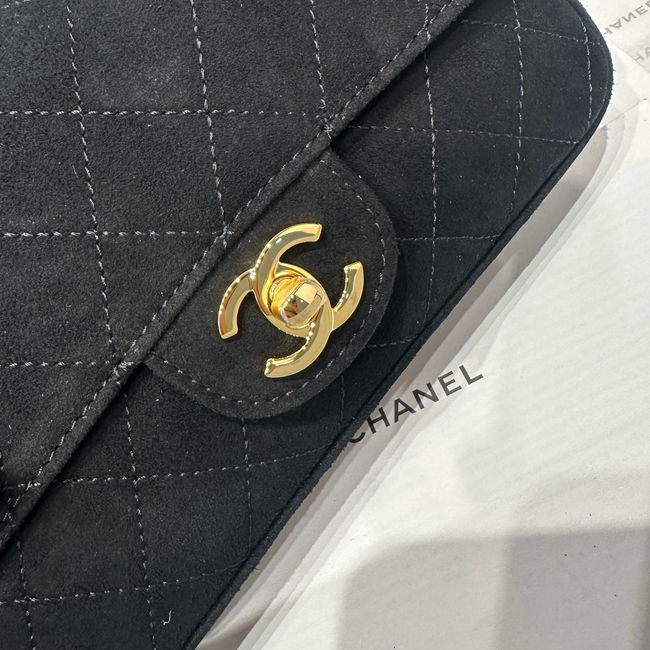 Chanel Mini Flap Bag Suede Calfskin AS6573 black Chanel Mini Flap Bag Suede Calfskin AS6573 black