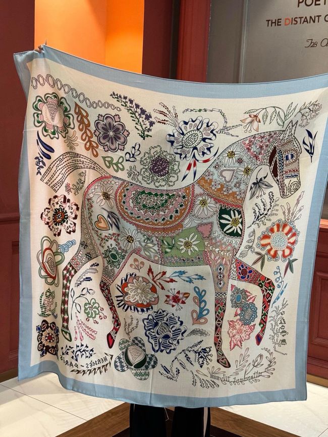 Hermes cashmere Shawl H24436-3