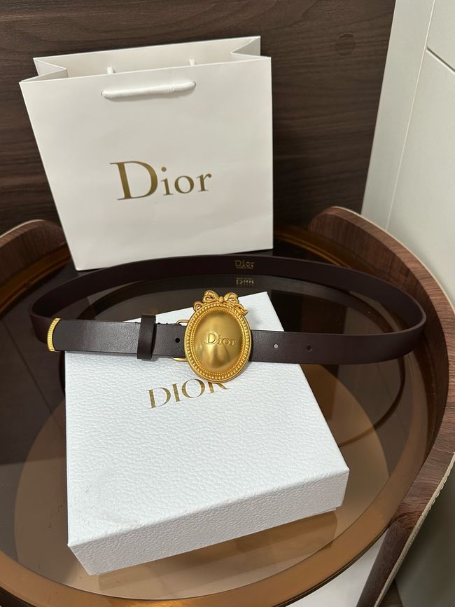 Dior Medaillon Belt Smooth Calfskin 25 MM B1022Q coffee Dior Medaillon Belt Smooth Calfskin 25 MM B1022Q coffee