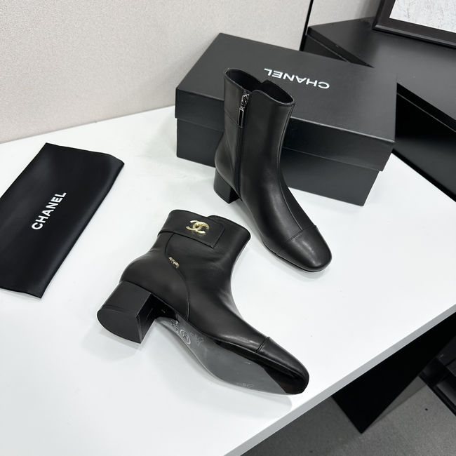 Chanel Mid-Calf Boots Shiny Calfskin 95408-1