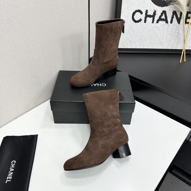 Chanel Mid-Calf Boots Suede 95410-1