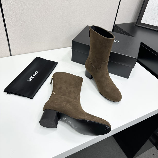 Chanel Mid-Calf Boots Suede 95410-1