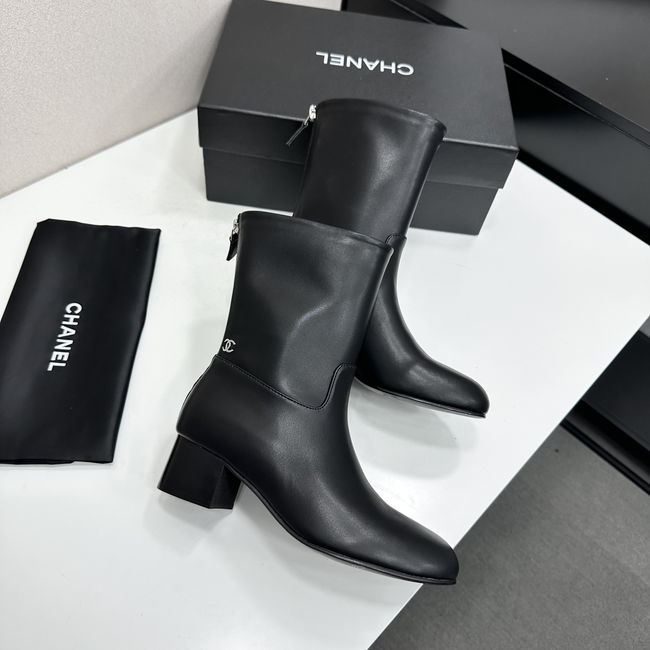 Chanel Mid-Calf Boots Shiny Calfskin 95410-4