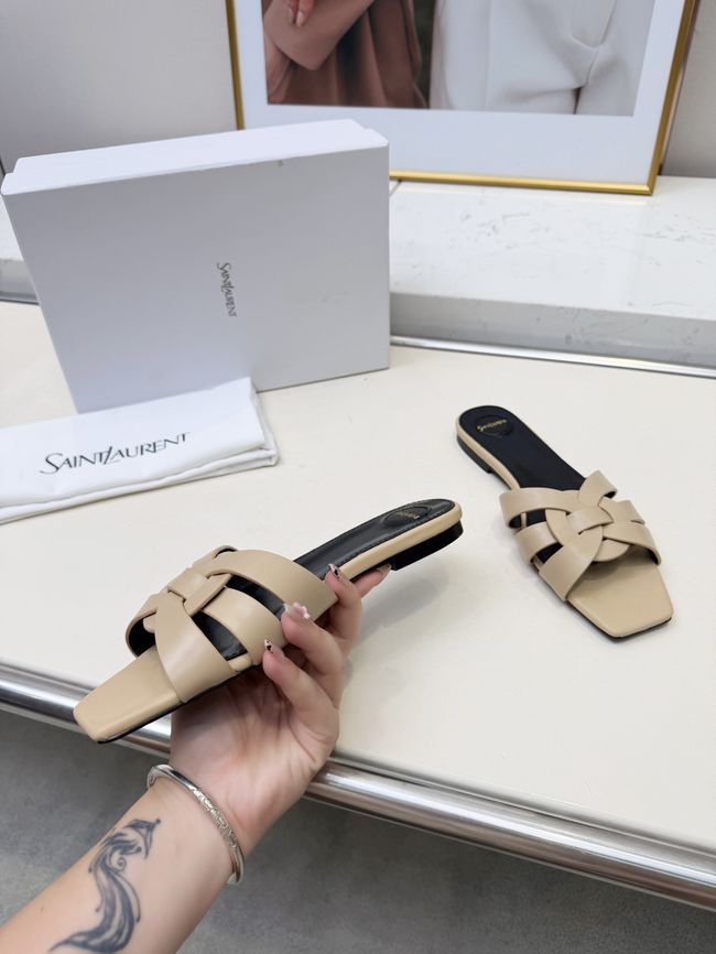 Saint Laurent tribute SANDALS in smooth leather 875936-3