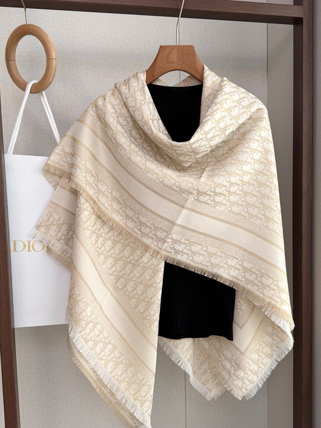 Dior Oblique Shawl Wool and Silk Jacquard I1058-10 Dior Oblique Shawl Wool and Silk Jacquard I1058-10