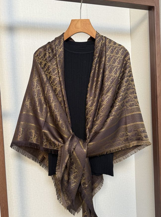 Dior Oblique Shawl Wool and Silk Jacquard I1058-11 Dior Oblique Shawl Wool and Silk Jacquard I1058-11