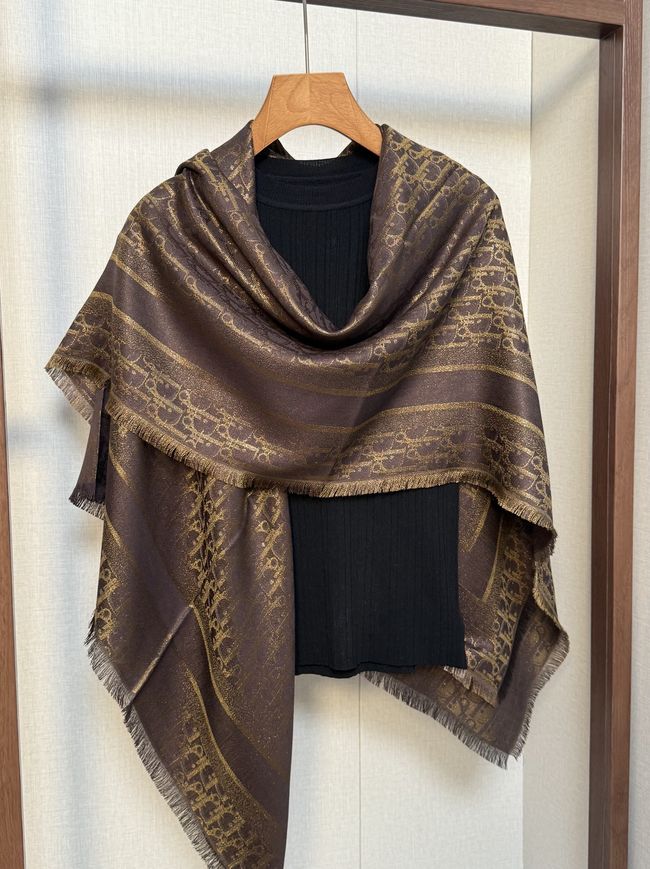 Dior Oblique Shawl Wool and Silk Jacquard I1058-11 Dior Oblique Shawl Wool and Silk Jacquard I1058-11