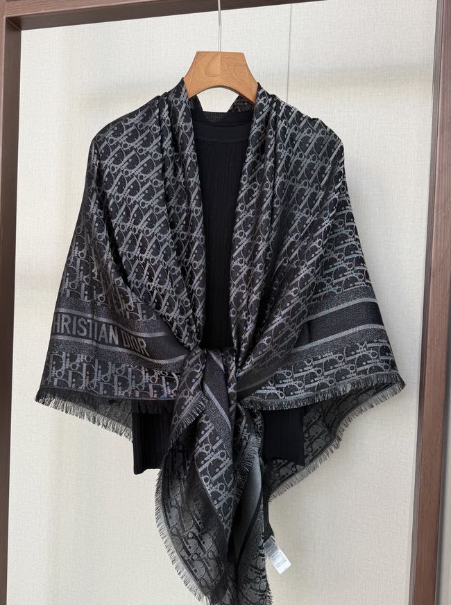 Dior Oblique Shawl Wool and Silk Jacquard I1058-12 Dior Oblique Shawl Wool and Silk Jacquard I1058-12
