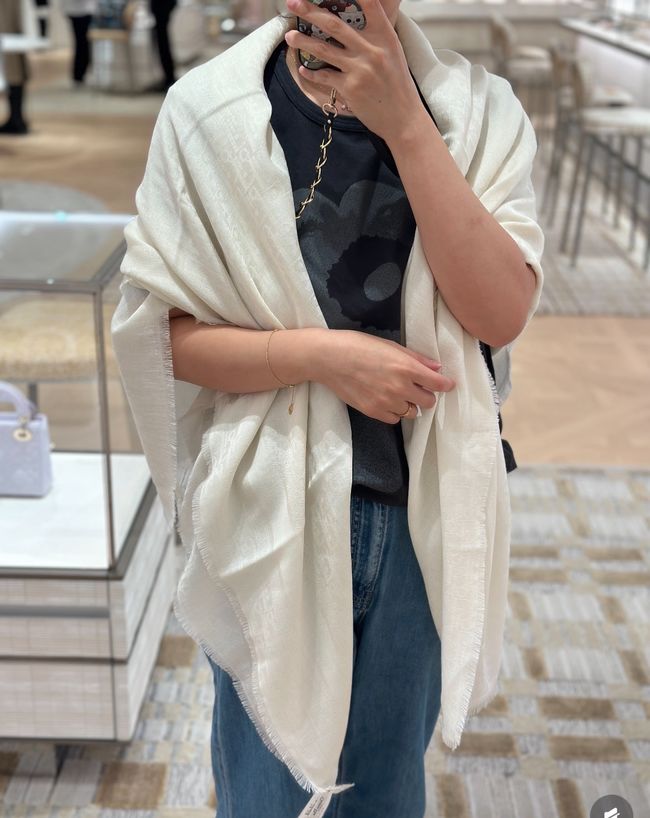 Dior Oblique Shawl Wool and Silk Jacquard I1058-6