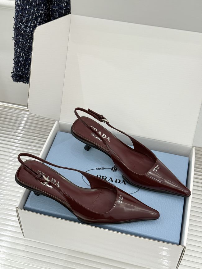 Prada Brushed leather slingback pumps 1I659O-3
