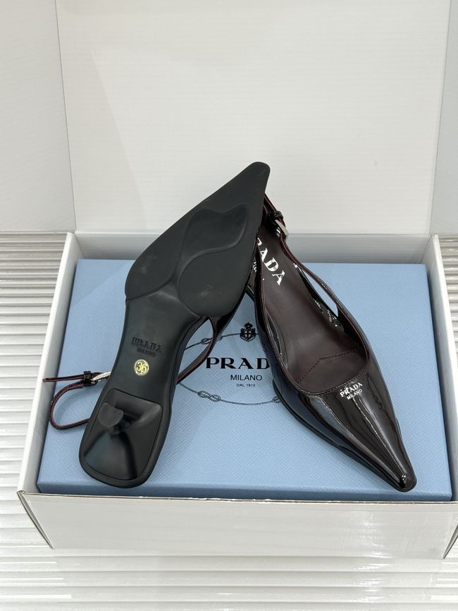 Prada Brushed leather slingback pumps 1I659O-5