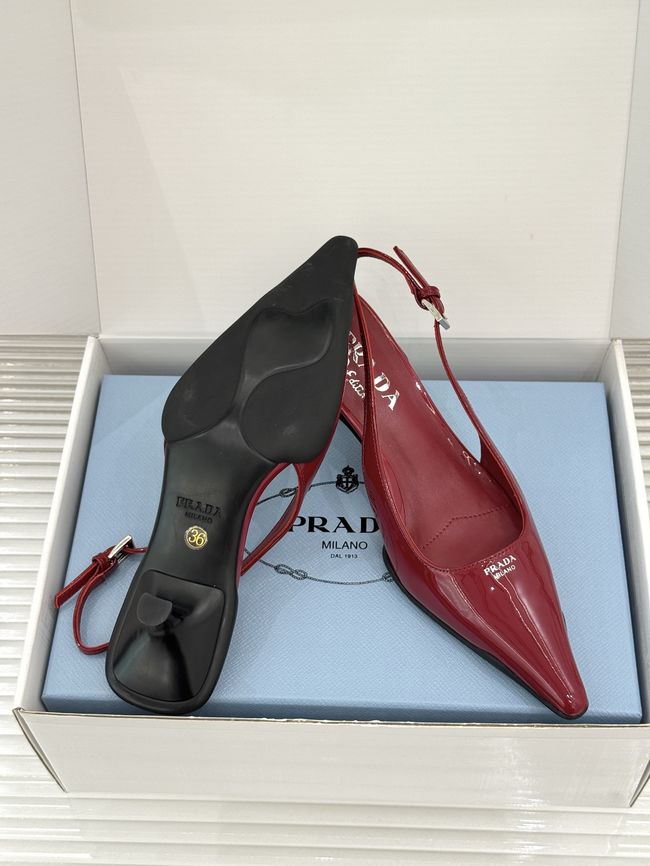 Prada Brushed leather slingback pumps 1I659O-7