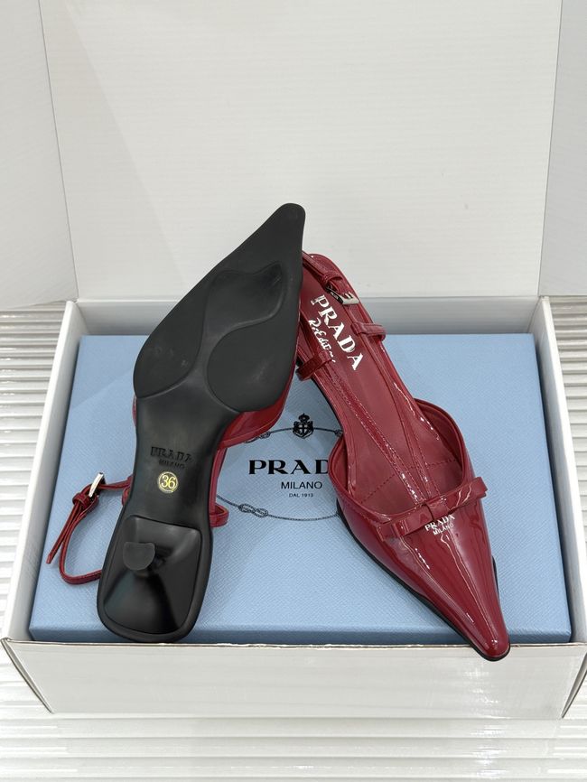 Prada Brushed leather slingback pumps 1I701O-2